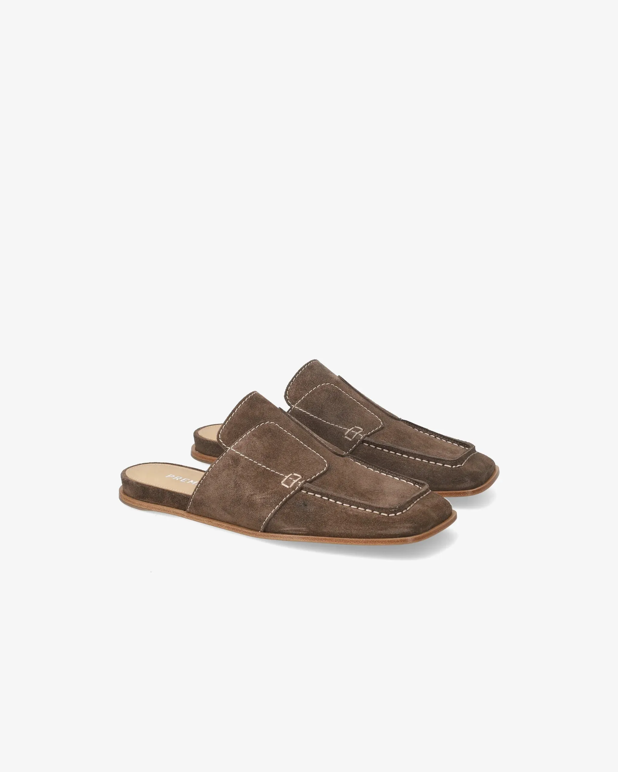 Calfskin Sabot with Exposed Stitching M6936G