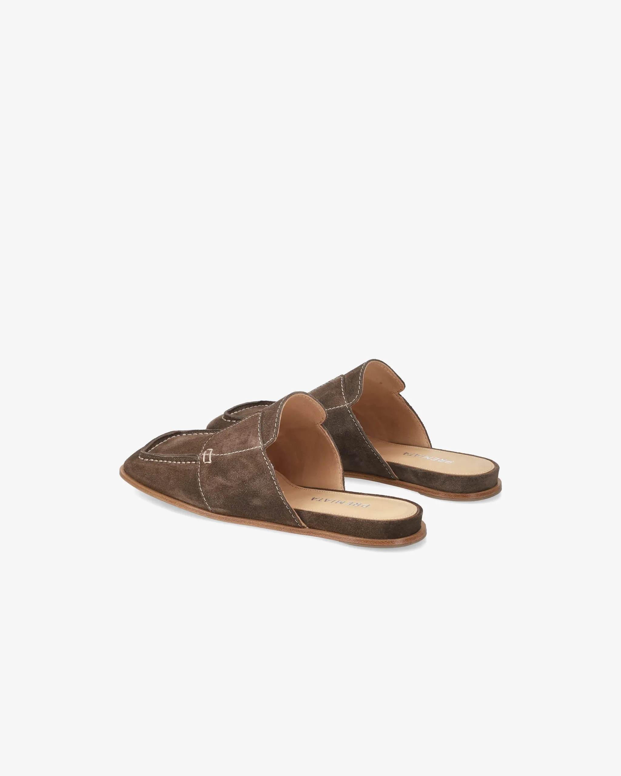 Calfskin Sabot with Exposed Stitching M6936G