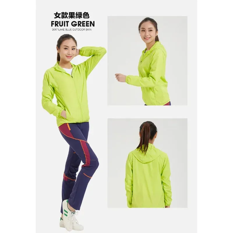 Camping Rain Coat Men Women Windbreaker Women Men's Waterproof Jacket Sun Protect Clothing Fishing Rain Wind Breaker Jacket Men