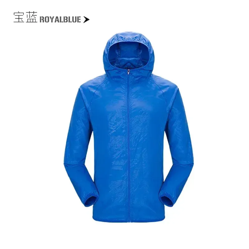 Camping Rain Coat Men Women Windbreaker Women Men's Waterproof Jacket Sun Protect Clothing Fishing Rain Wind Breaker Jacket Men
