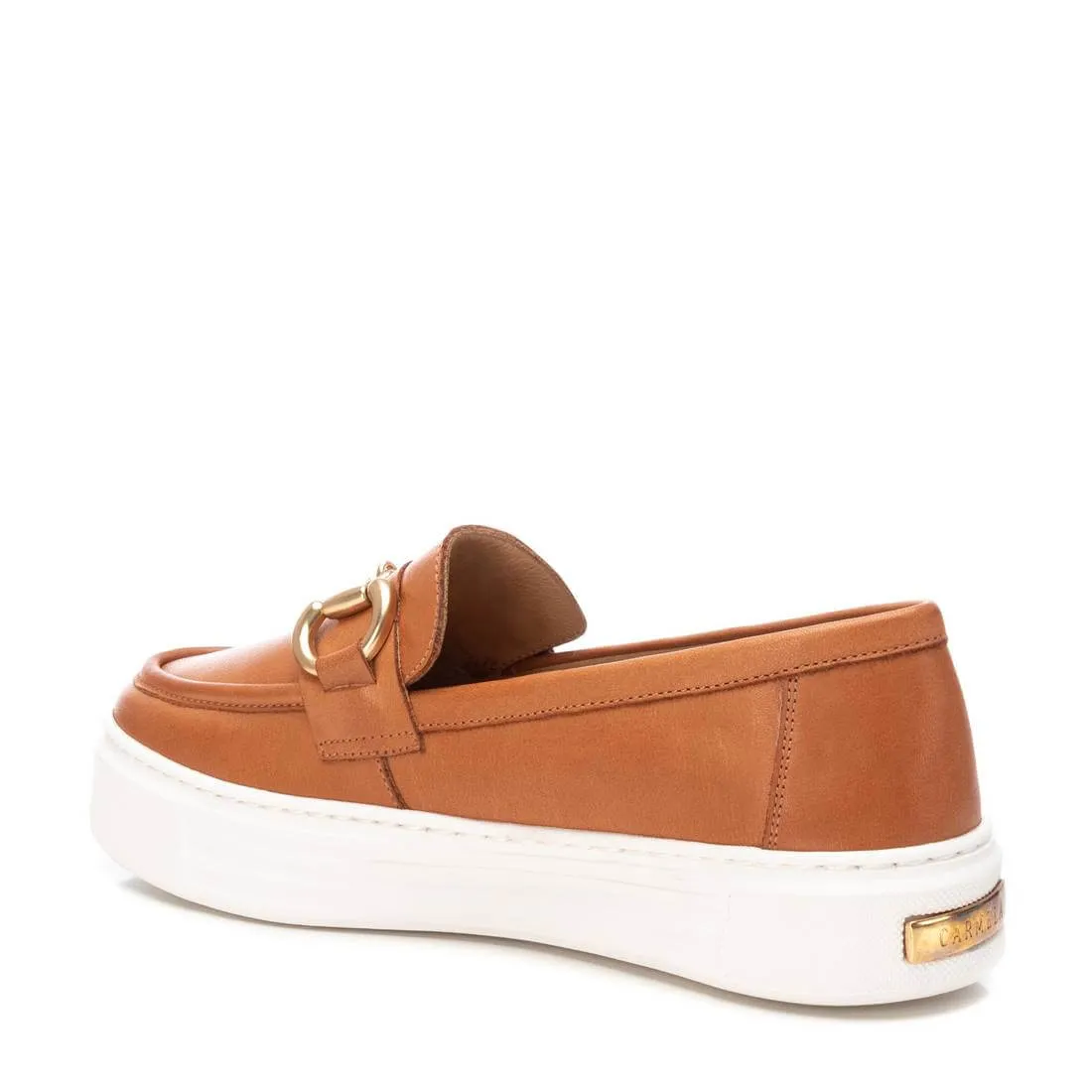 Carmela Tan Leather Slip On Shoes