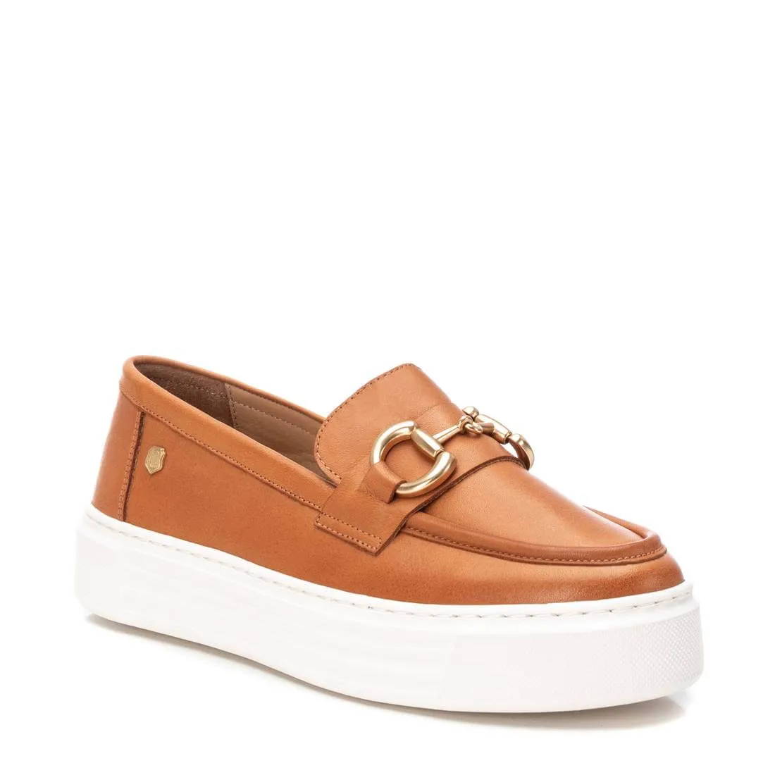 Carmela Tan Leather Slip On Shoes