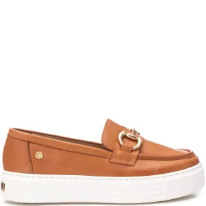 Carmela Tan Leather Slip On Shoes