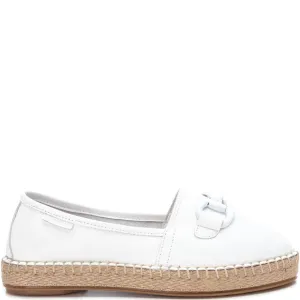 Carmela White Leather Slip On Shoes