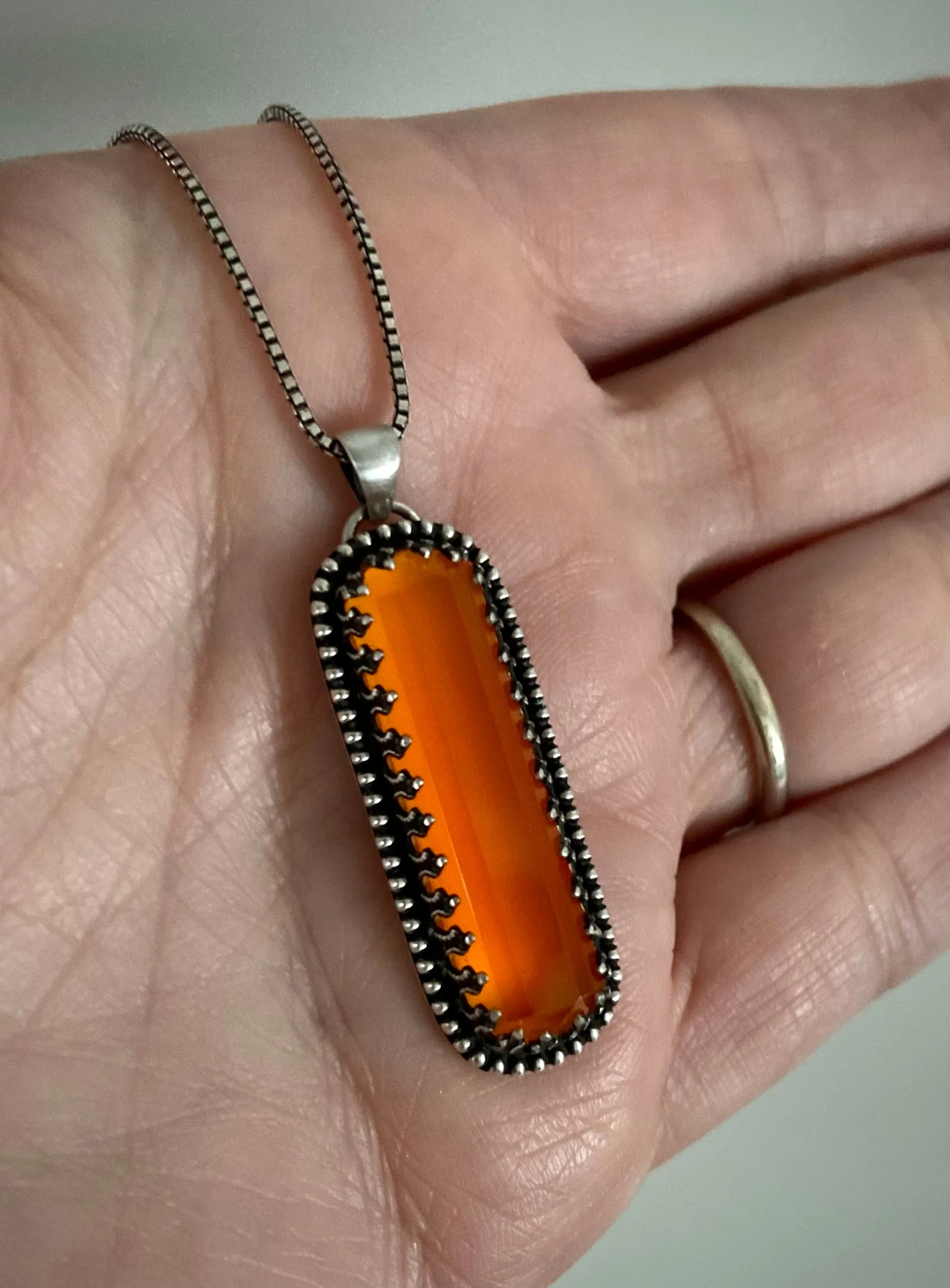 Carnelian Bar Necklace