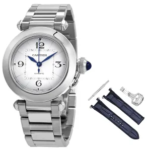 Cartier Pasha Automatic Silver Dial Ladies Watch WSPA0013