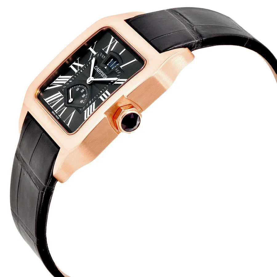 Cartier Santos Dumont Gray Galvanized Flinque Dial Men's Watch W2020068 5089G-030