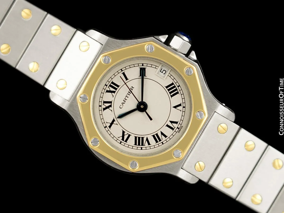 Cartier Santos Octagon Ladies Watch - Stainless Steel & 18K Gold