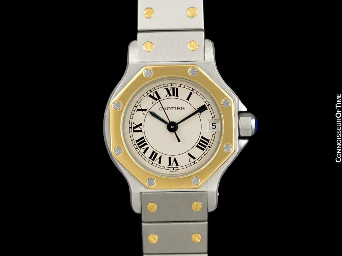 Cartier Santos Octagon Ladies Watch - Stainless Steel & 18K Gold