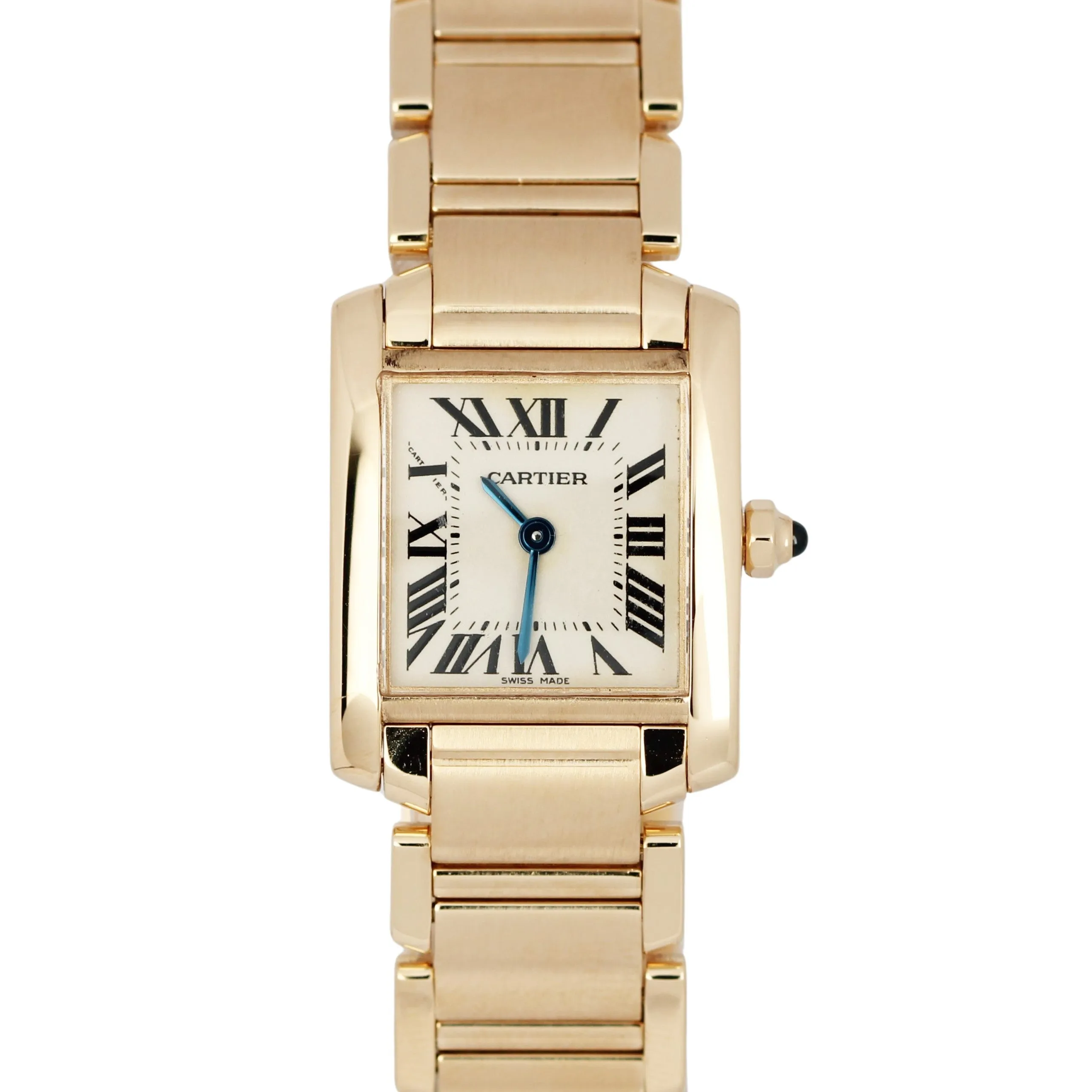 Cartier Tank Française 18K Yellow Gold Cream Dial 20mmx25mm 2385 Watch