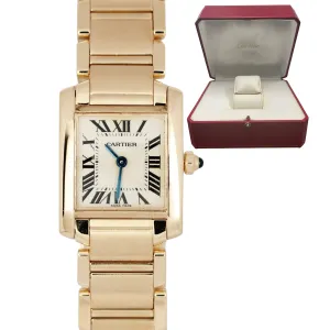 Cartier Tank Française 18K Yellow Gold Cream Dial 20mmx25mm 2385 Watch