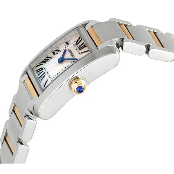 Cartier Tank Francaise Pink Mother of Pearl Ladies Watch W51027Q4