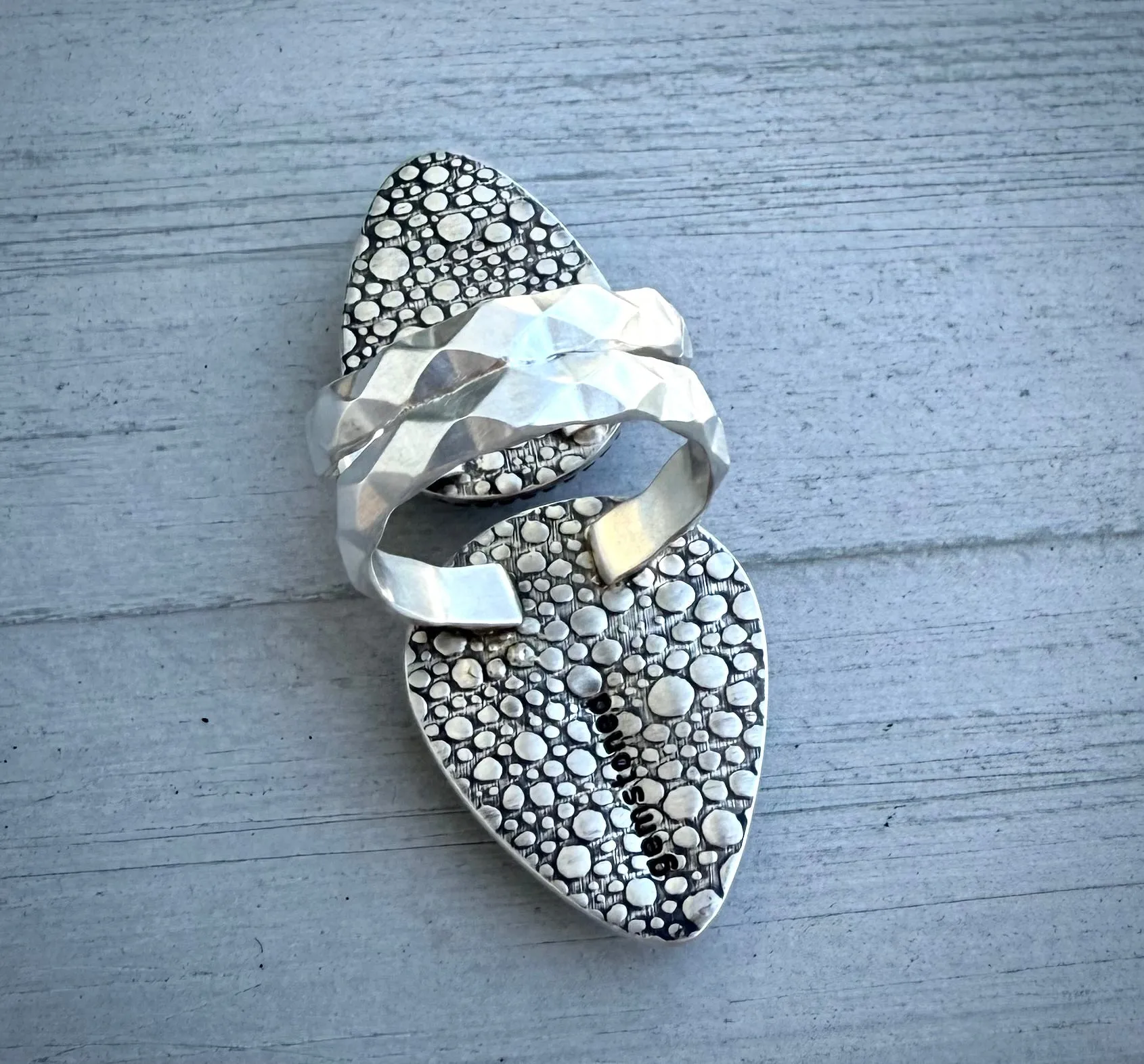 Charoite & Atlantisite Ring