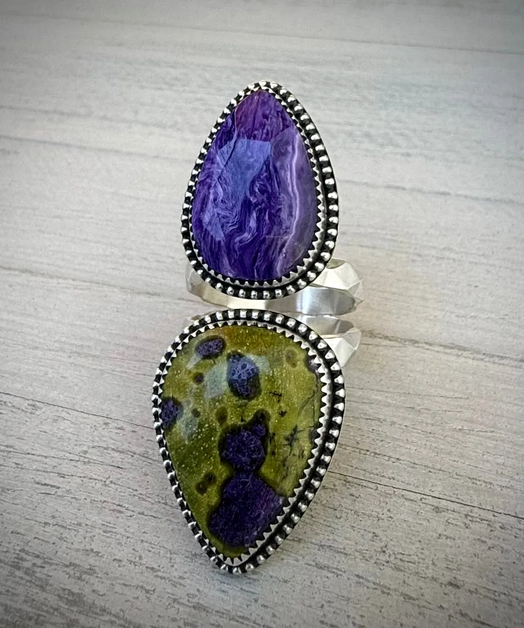 Charoite & Atlantisite Ring