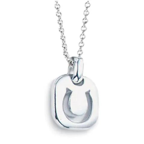 Children's and Teens' Necklaces:  Sterling Silver Horseshoe Pendant Necklace