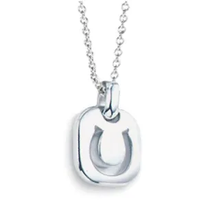 Children's and Teens' Necklaces:  Sterling Silver Horseshoe Pendant Necklace