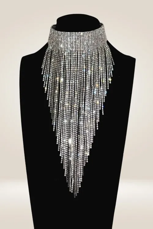 Chunky Collar Rhinestone Statement Necklace