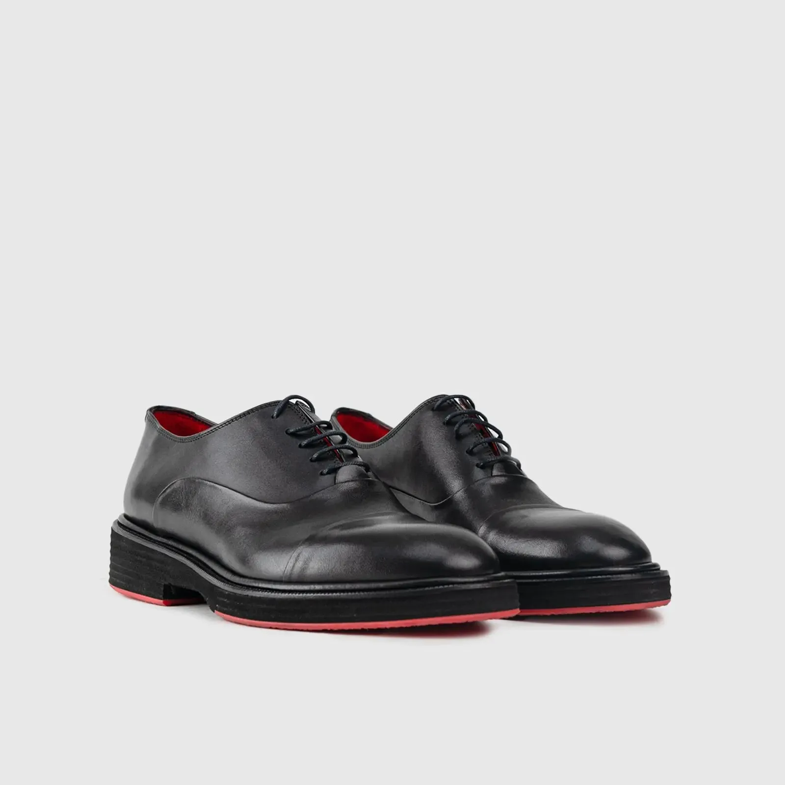 Chunky Sole Dress Oxfords 0238 Black Matt