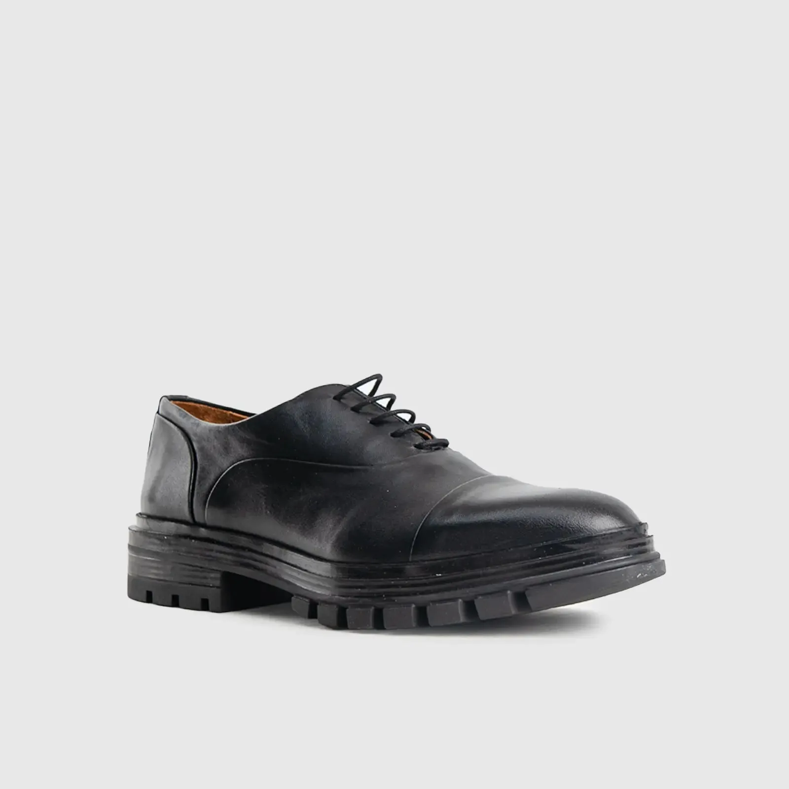 Chunky Sole Dress Oxfords Black 4010