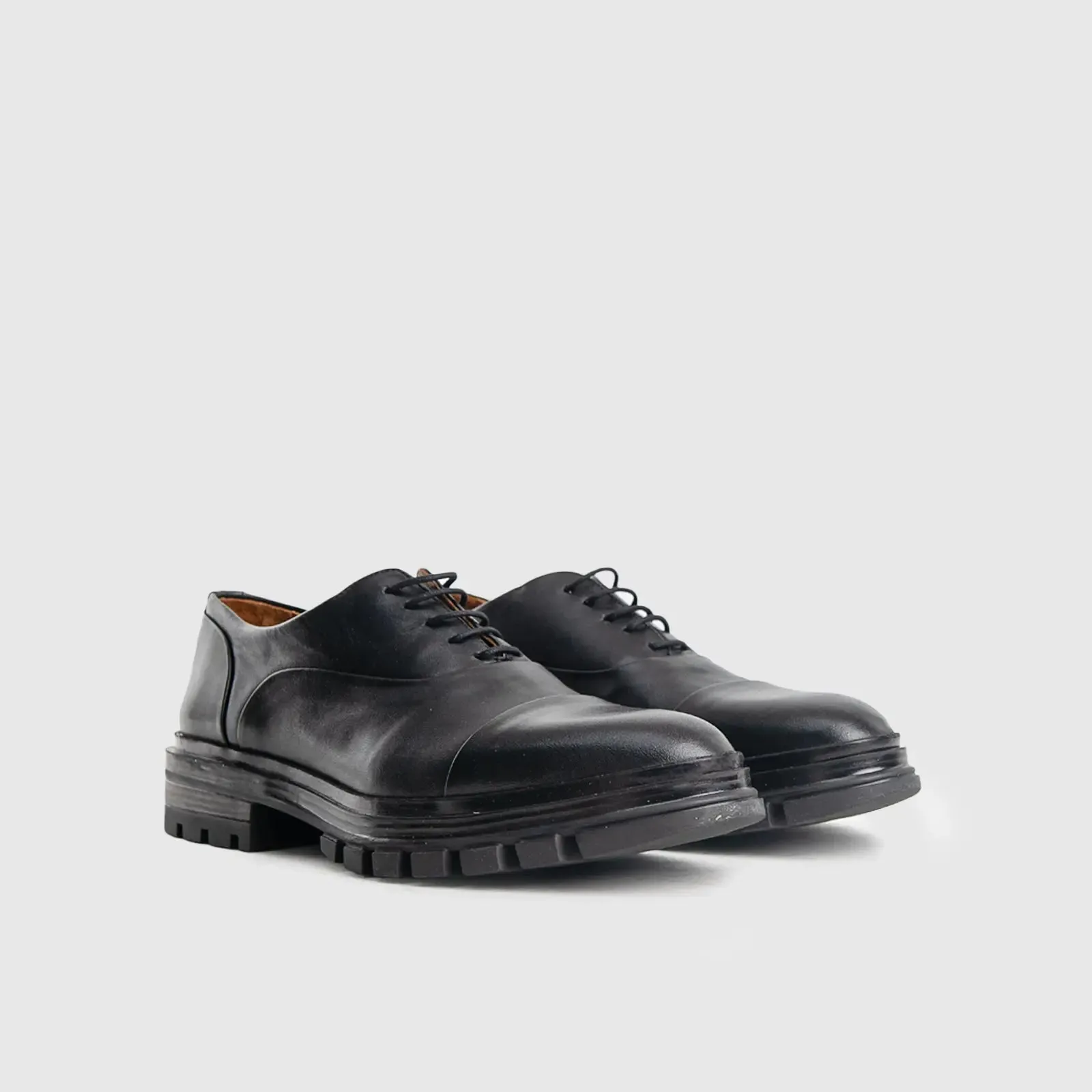Chunky Sole Dress Oxfords Black 4010