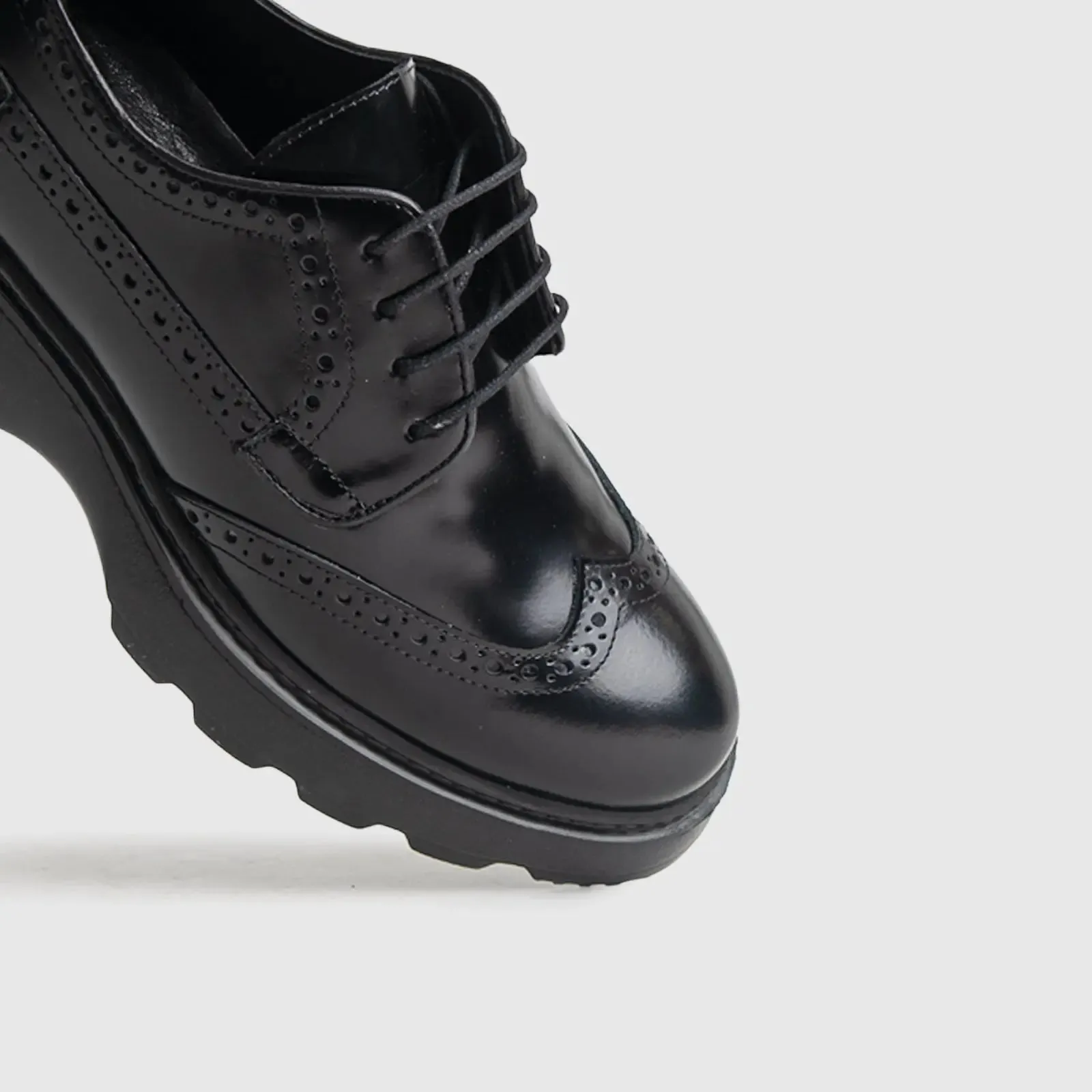 Chunky Sole Dress Oxfords Black 4460