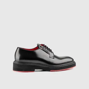 Chunky Sole Dress Oxfords Black Hi Shine 0218