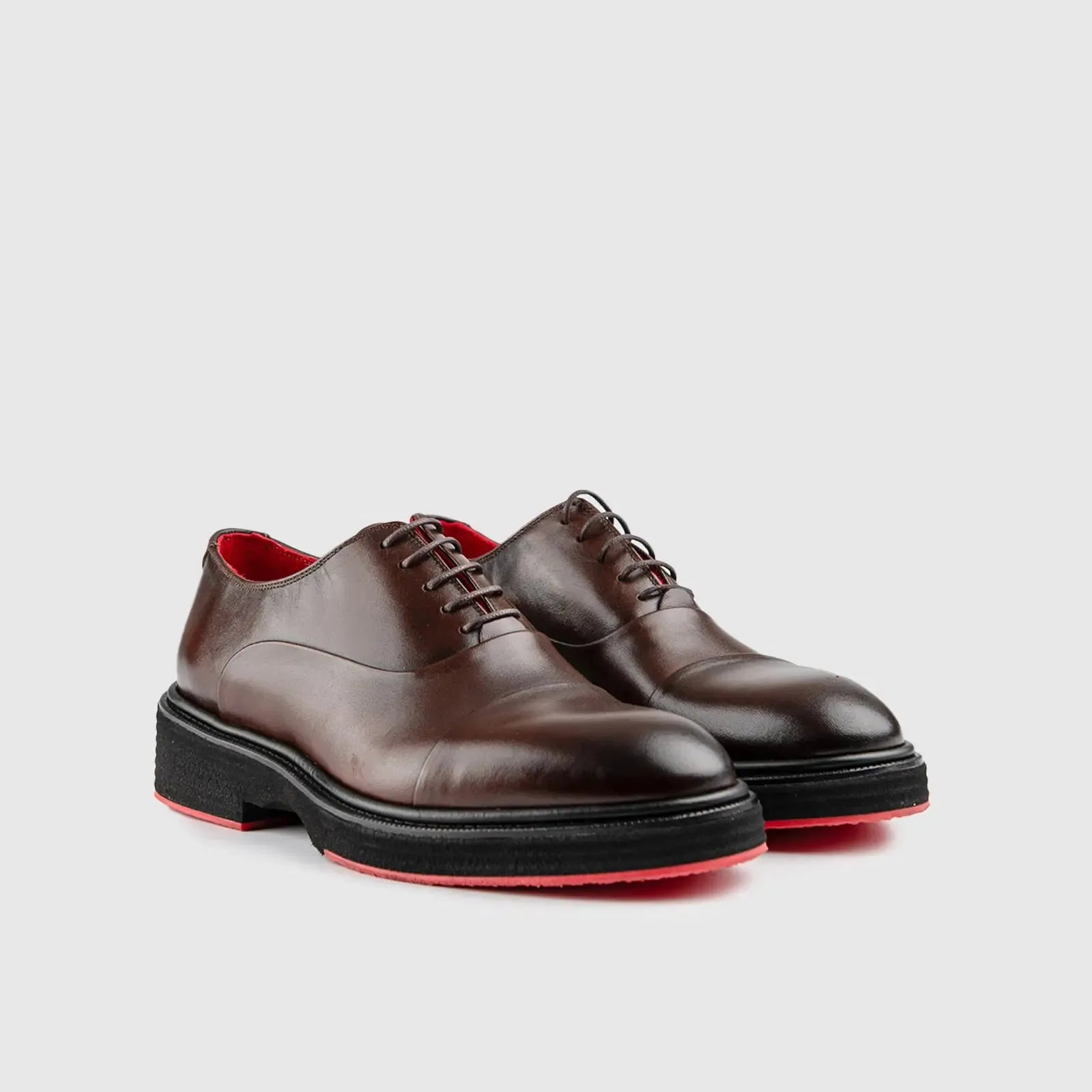 Chunky Sole Dress Oxfords Brown 0238