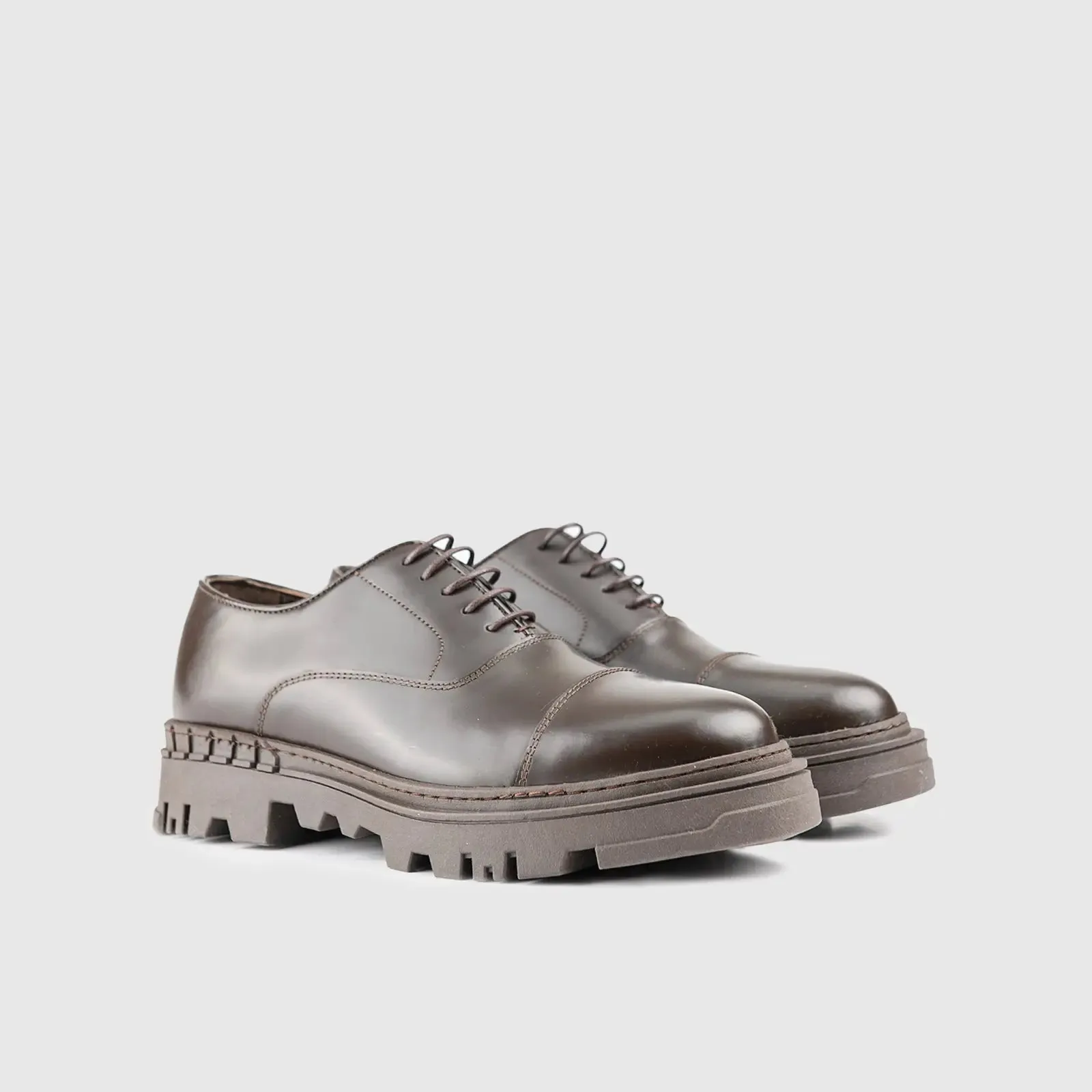 Chunky Sole Oxfords Brown 3308