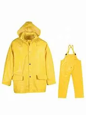 CL112110-M-Yellow Rain Suit Terra 3 pc PVC