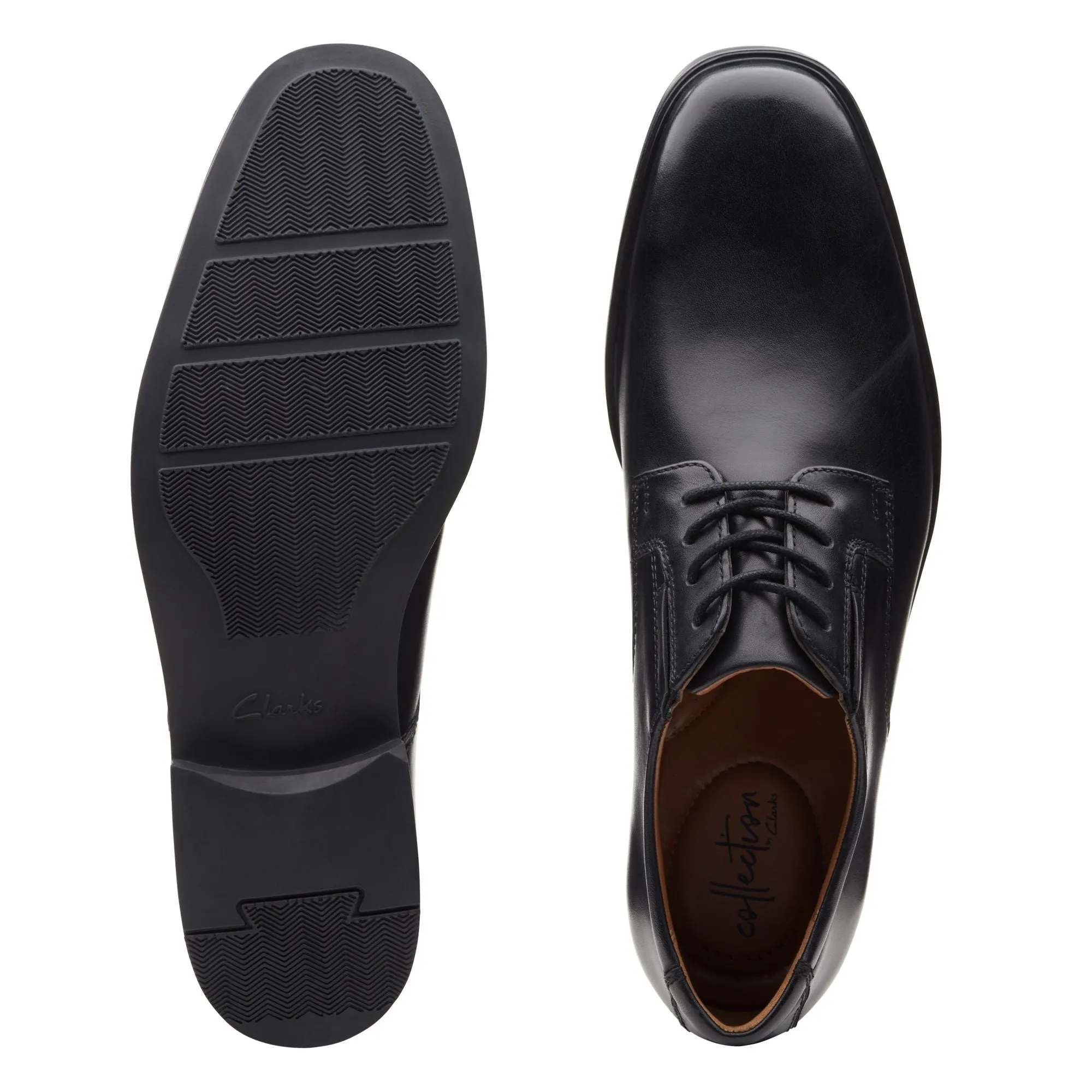 Clarks Men's Tilden Plain Black Oxford Shoes