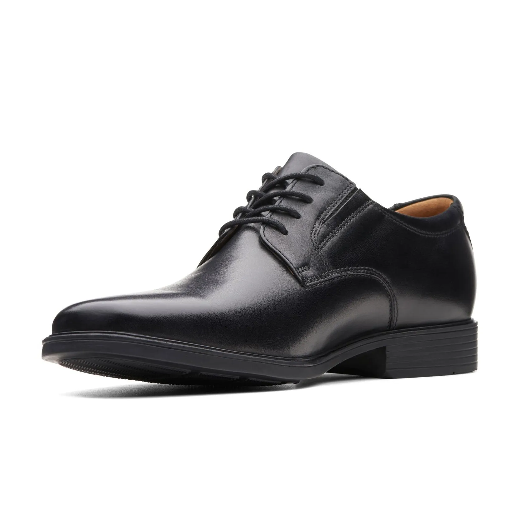Clarks Men's Tilden Plain Black Oxford Shoes