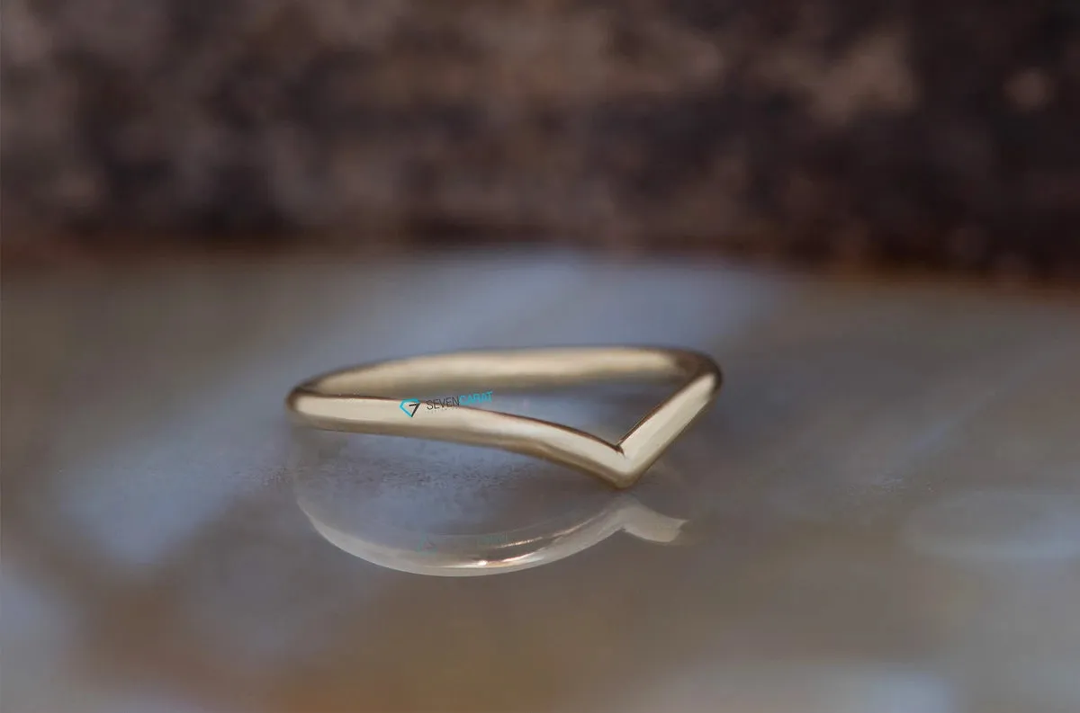 Classic band- Solid gold wedding band 14k-Stackable Ring