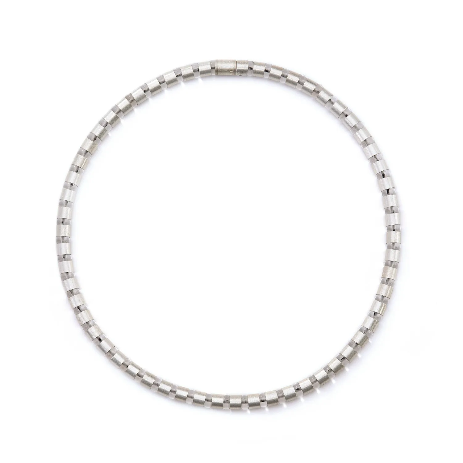 Cleopatra Sterling Silver Collier~6mm Rock Crystal