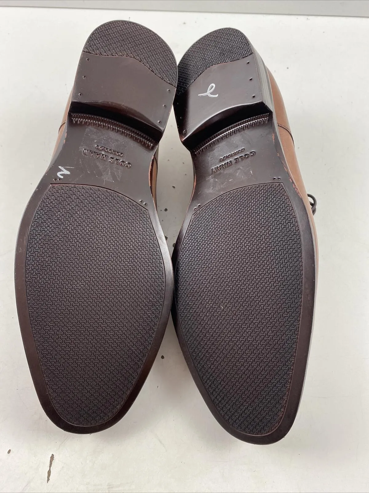 Cole Haan Jefferson Grand 2.0 Brown Leather Lace Up Plain Toe Oxfords Men’s 12 M