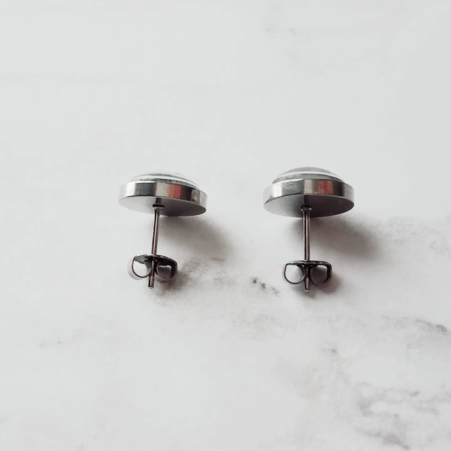 Colorful Stud Earrings, bright color earring, stainless steel earring, hypoallergenic, chevron earring zig zag earring round rainbow earring
