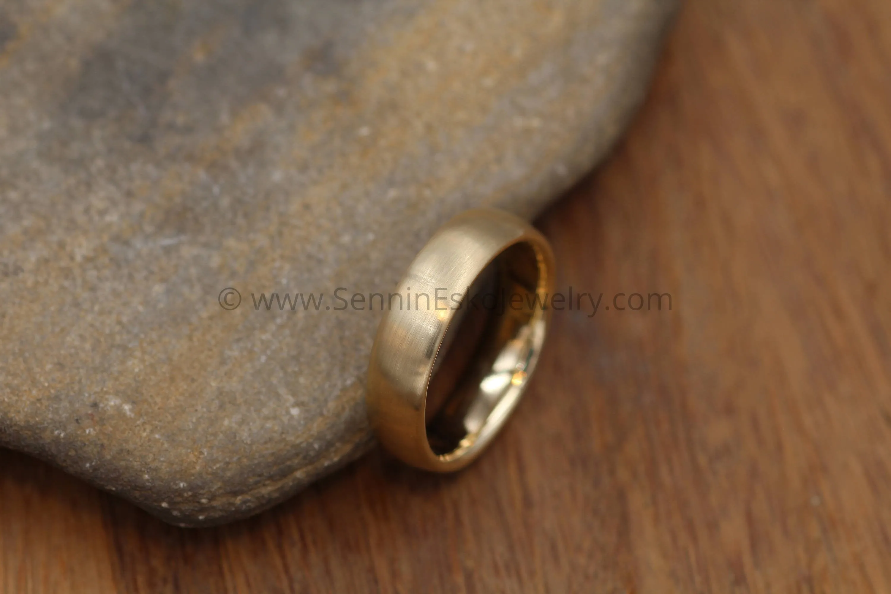 Comfort Fit 14kt Yellow Gold 6x2mm Band - Matte Finish