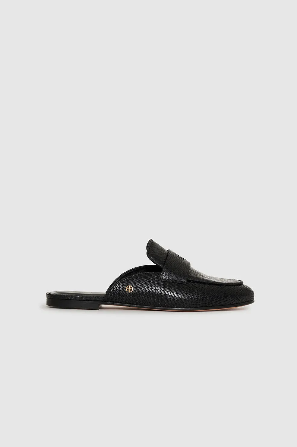 Corrine Mules - Mini Embossed Black