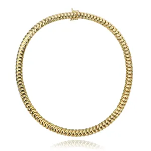 Crescent Moon Chunky Chain Necklace