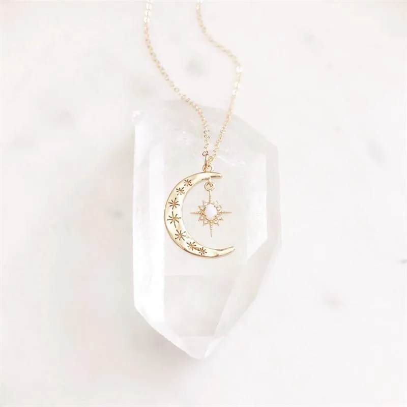 Crescent Moon Sta Statement Necklaces