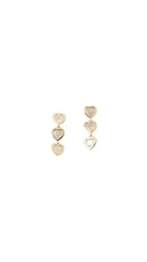 Crystal Hearts Earring