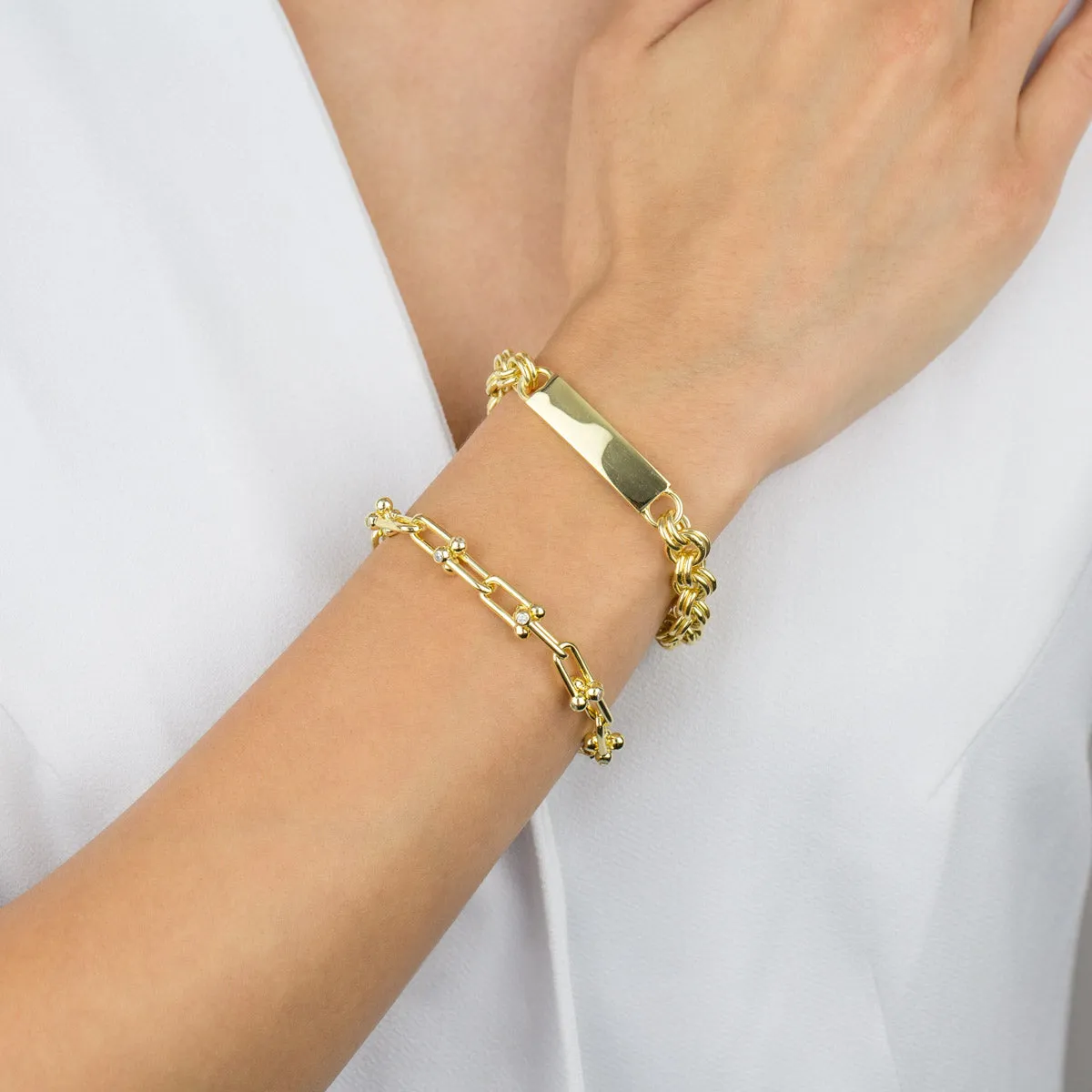 CZ U Chain Link Bracelet