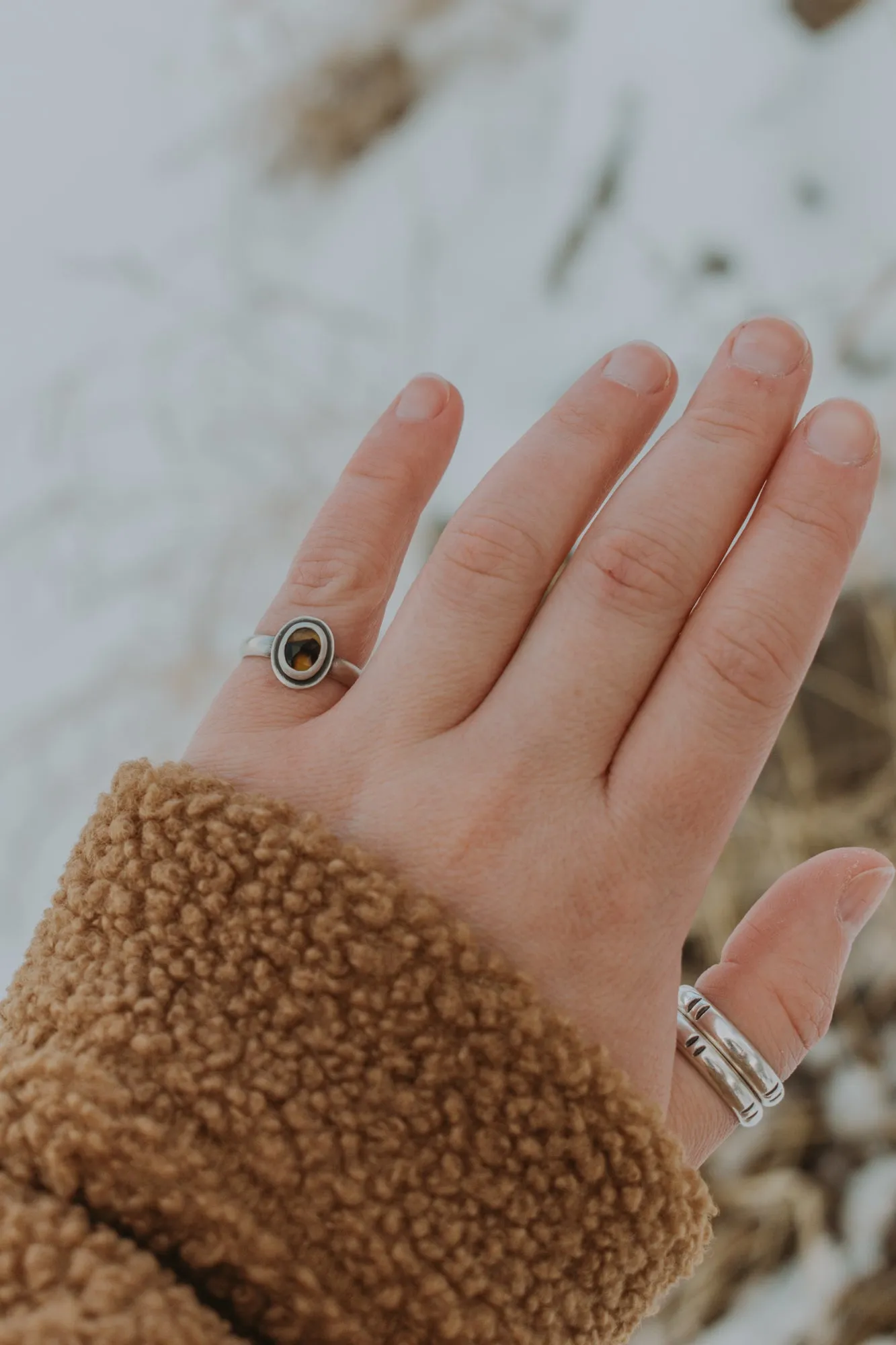 Dainty Montana Agate Ring A - Size 6