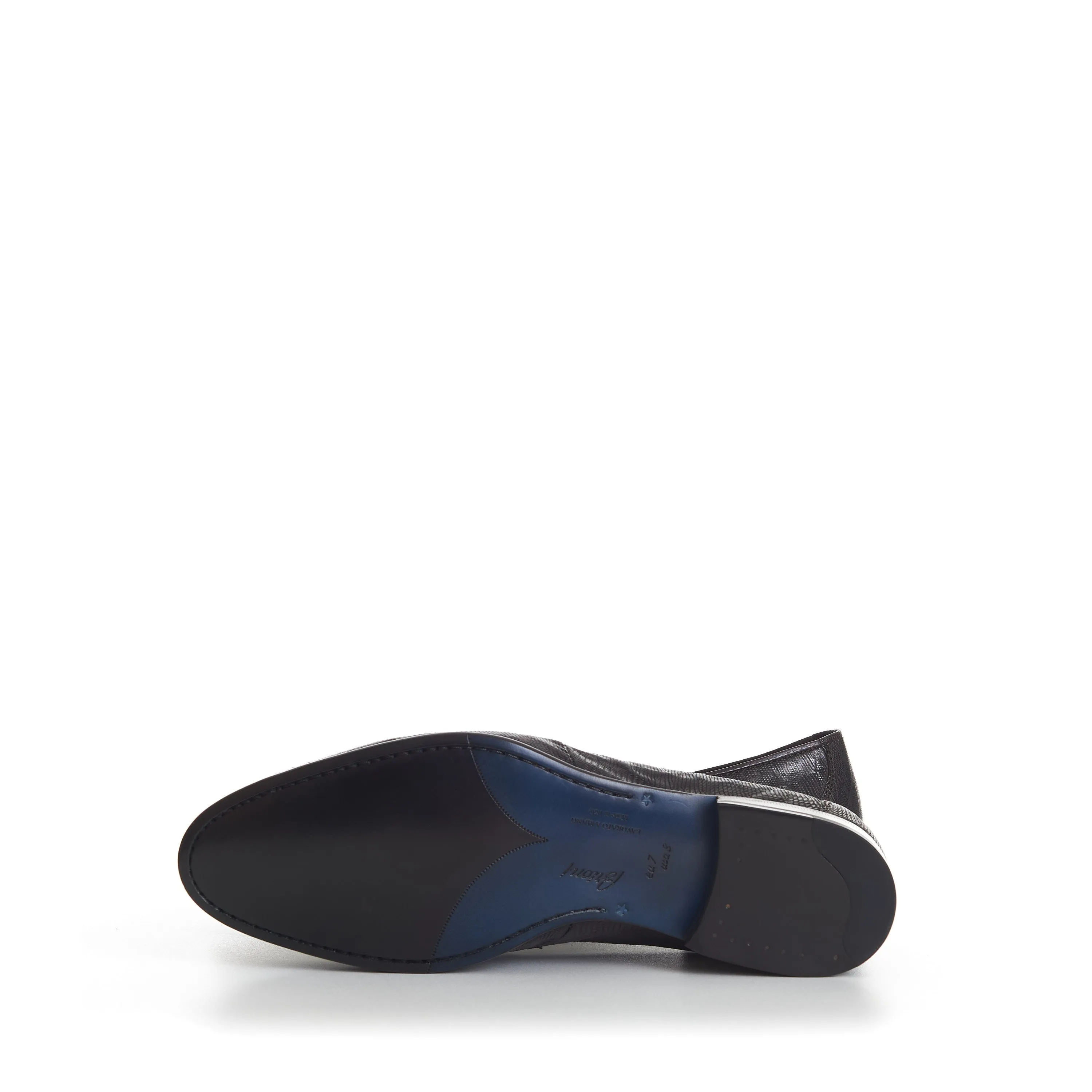 Dark Brown Excotic Leather 'Appia' Penny Loafer