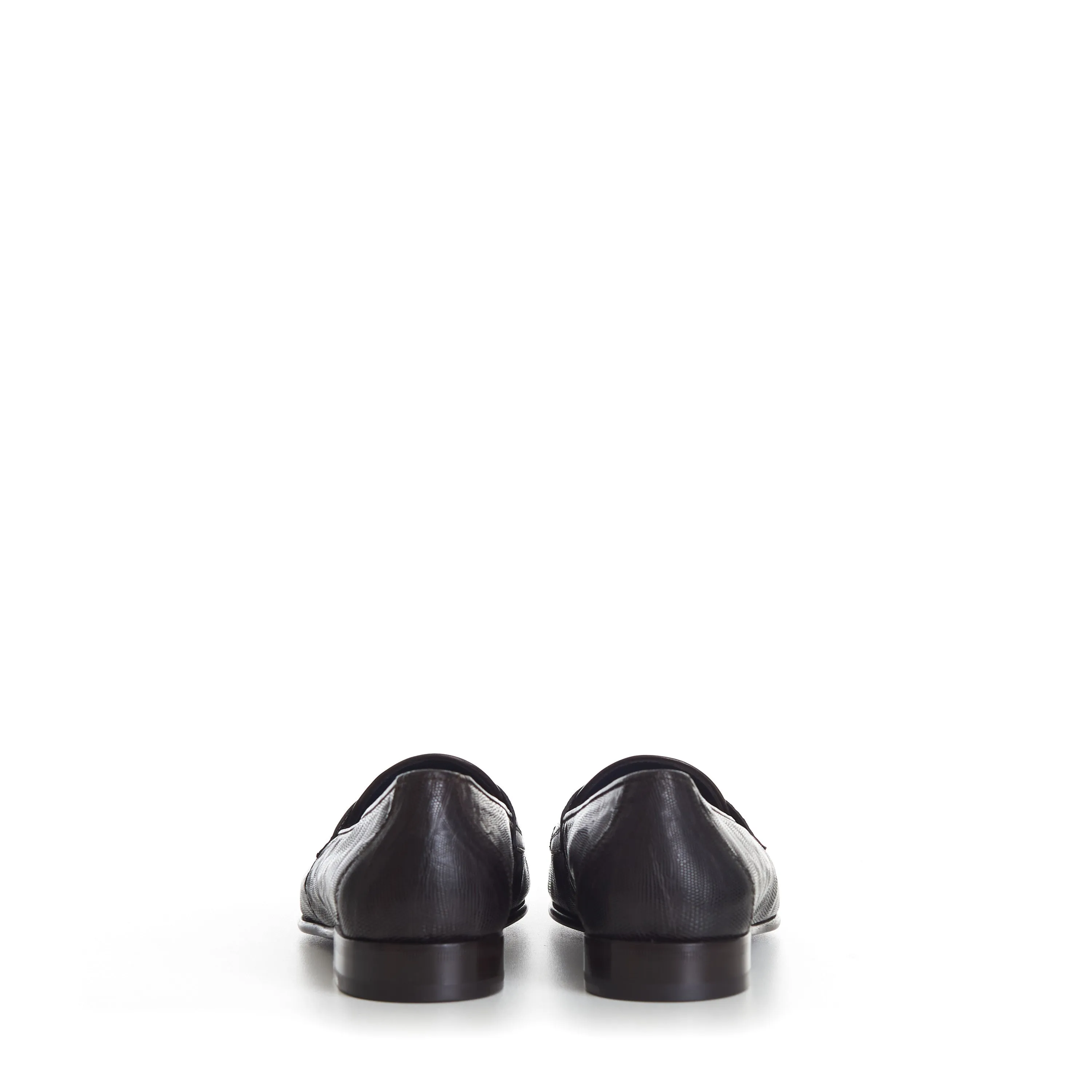 Dark Brown Excotic Leather 'Appia' Penny Loafer