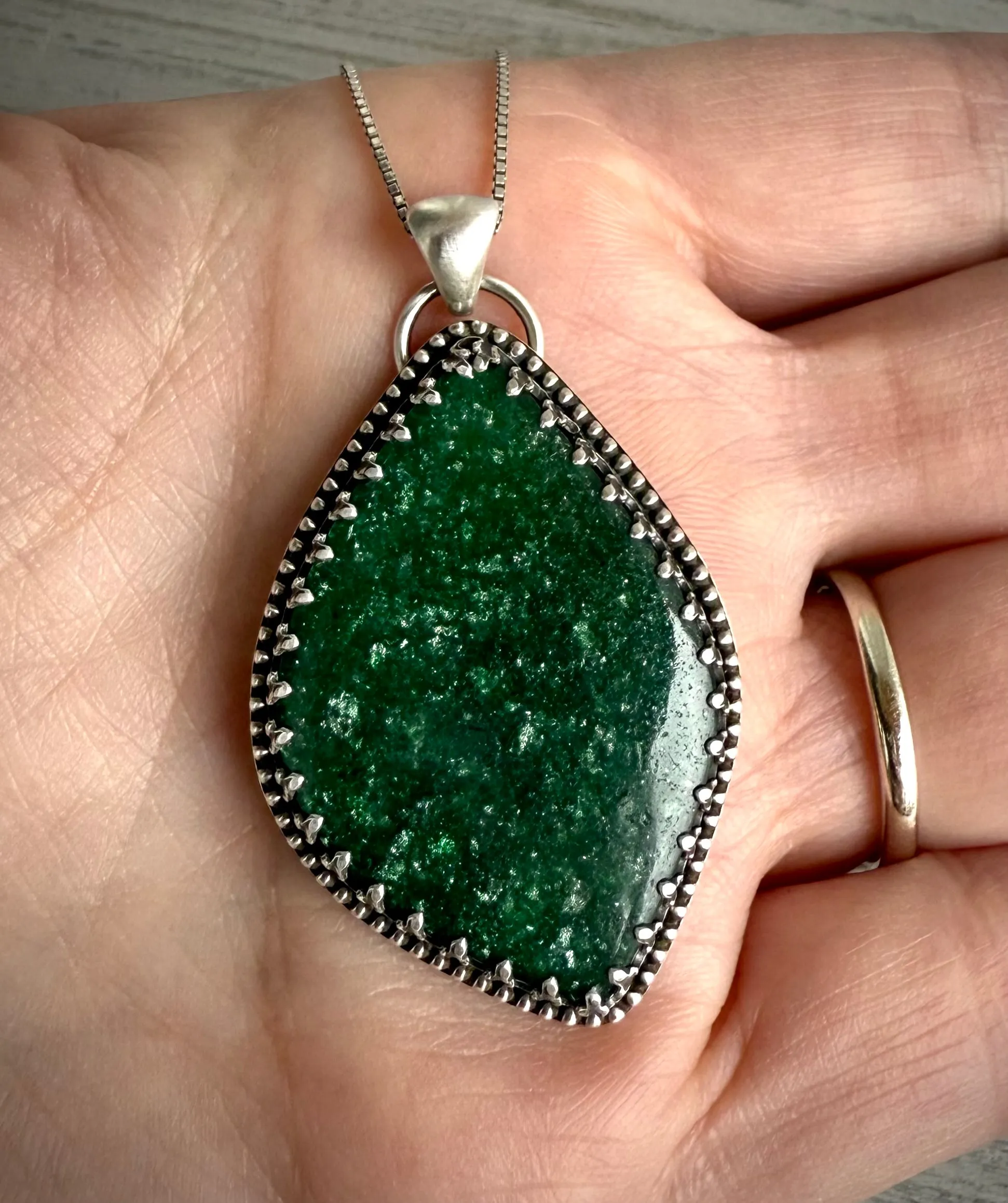 Dark Green Aventurine Pendant