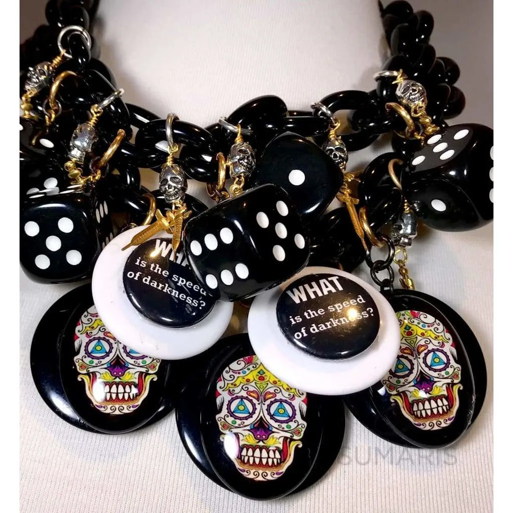 DARKNESS OOAK STATEMENT NECKLACE
