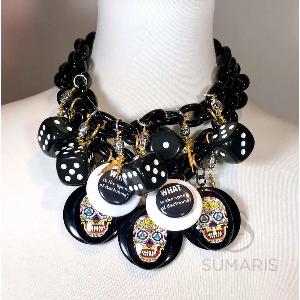 DARKNESS OOAK STATEMENT NECKLACE