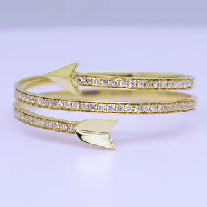 Diamond Cupid's Arrow Wrap Ring