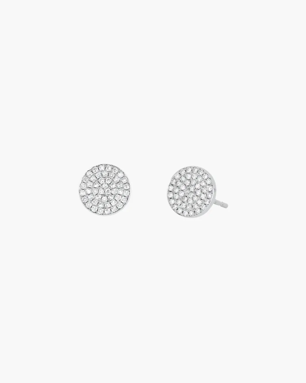 DIAMOND DISC EARRING IN SILVER
