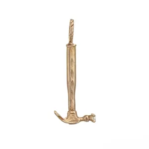 Diamond Hammer Charm Vintage 14k Yellow Gold Estate Construction Jewelry Tools